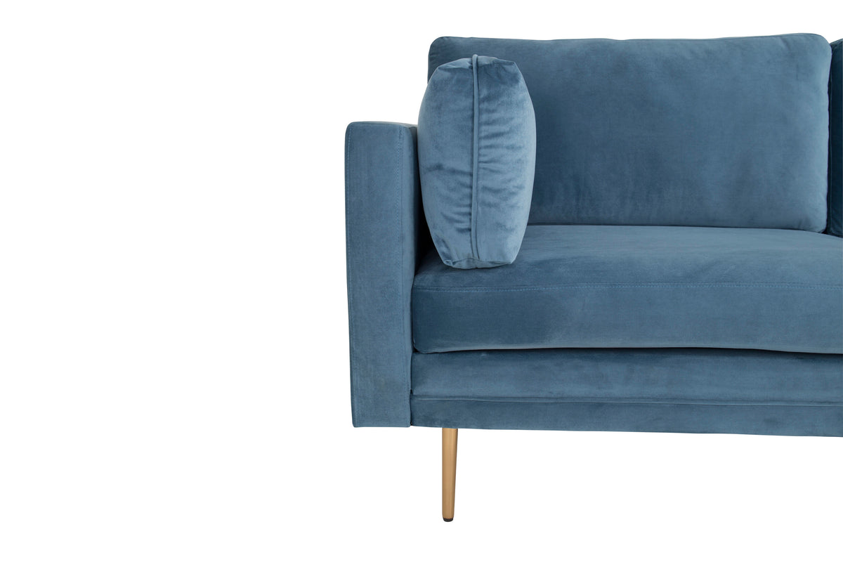 Boom 3-personers sofa - blå, guld - billede 7