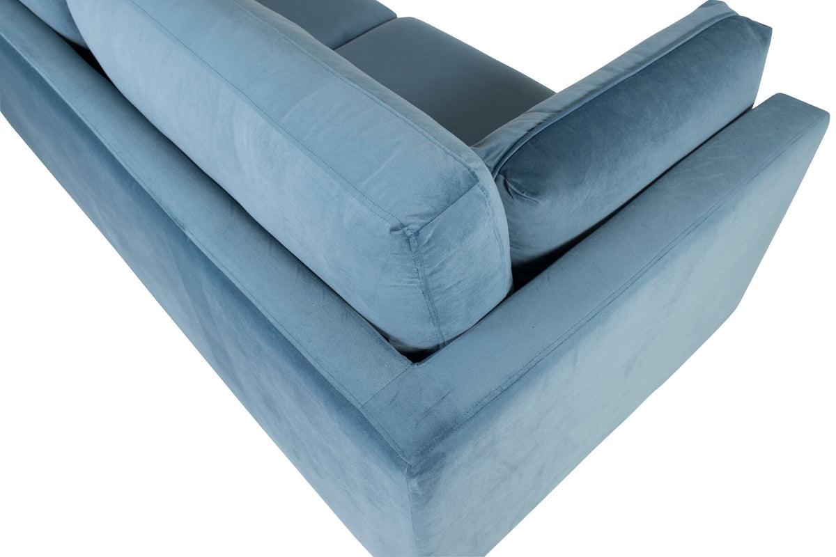 Boom 3-personers sofa - blå, guld - billede 8