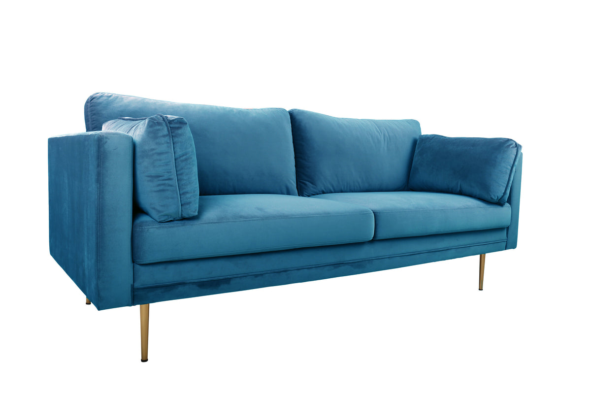 Boom 3-personers sofa - blå, guld - billede 2