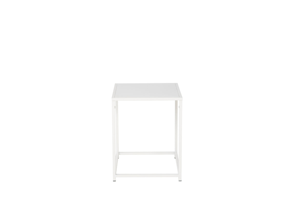 Staal sidebord - 37 × 38 cm - hvid - billede 1