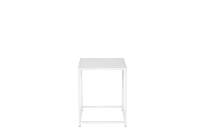 Staal sidebord - 37 × 38 cm - hvid - billede 1