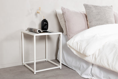 Staal sidebord - 37 × 38 cm - hvid - billede 9