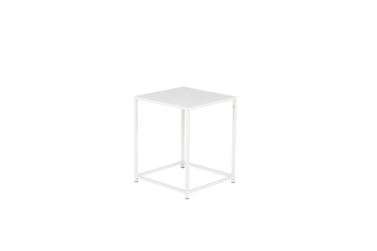 Staal sidebord - 37 × 38 cm - hvid - billede 2