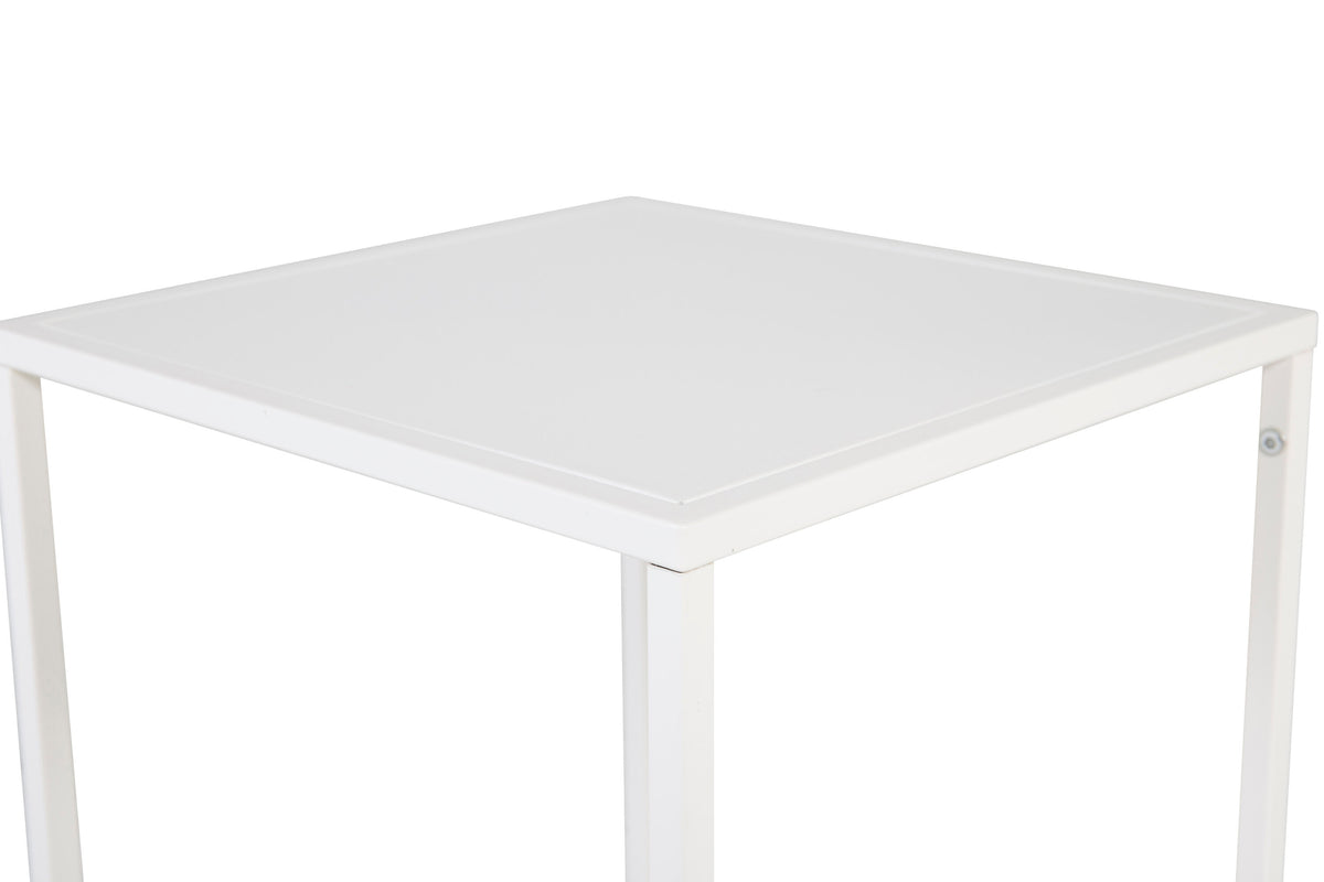 Staal sidebord - 37 × 38 cm - hvid - billede 3