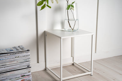 Staal sidebord - 37 × 38 cm - hvid - billede 7