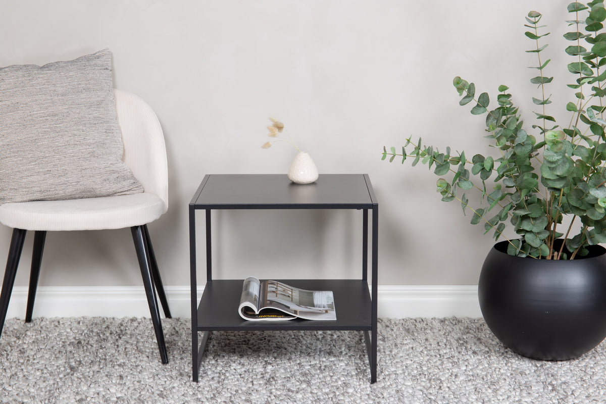 Staal sengebord - 50 × 50 cm - sort - billede 13