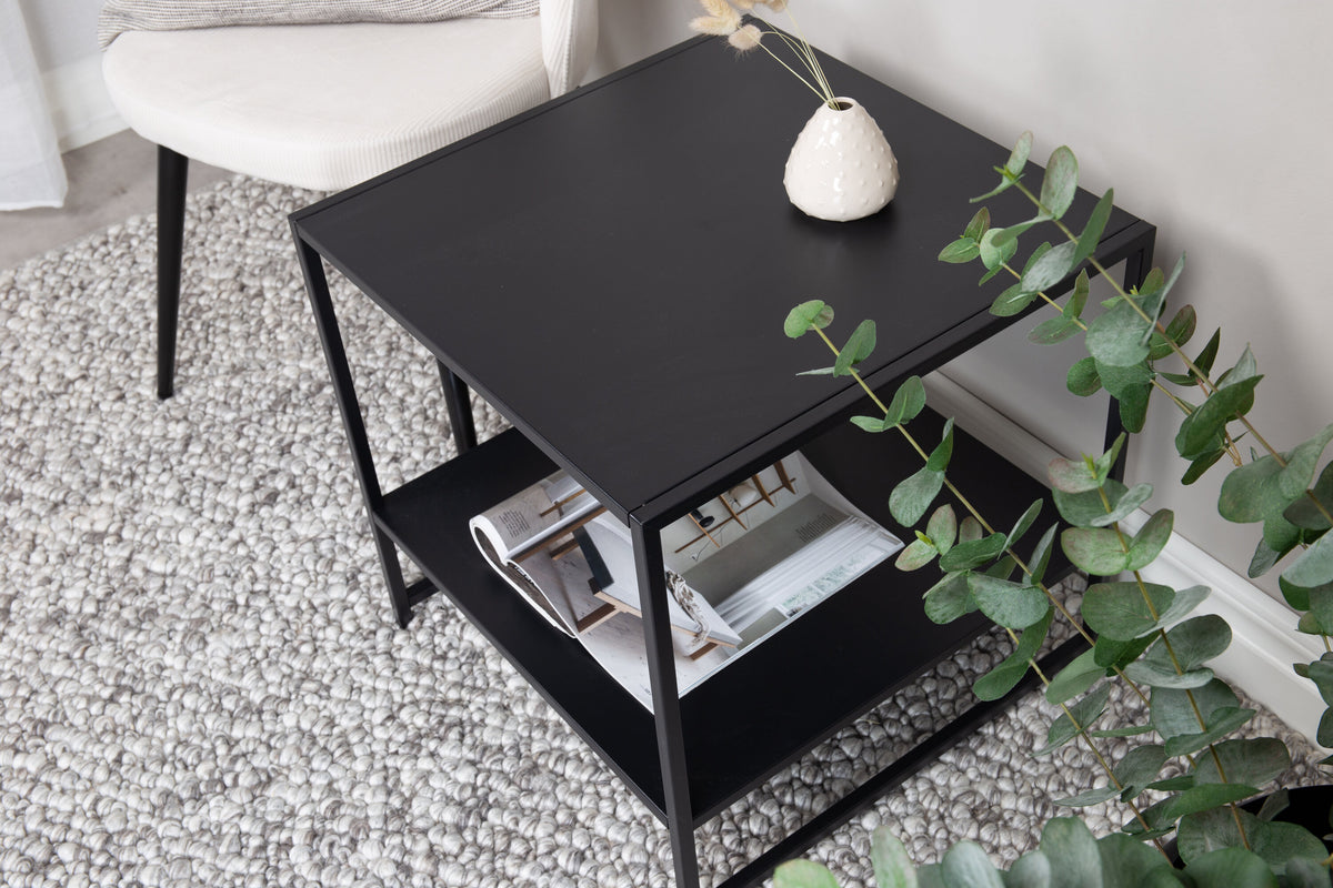 Staal sengebord - 50 × 50 cm - sort - billede 14