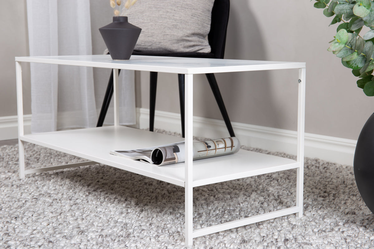 Staal sofabord - 102 × 43 cm - hvid - billede 15