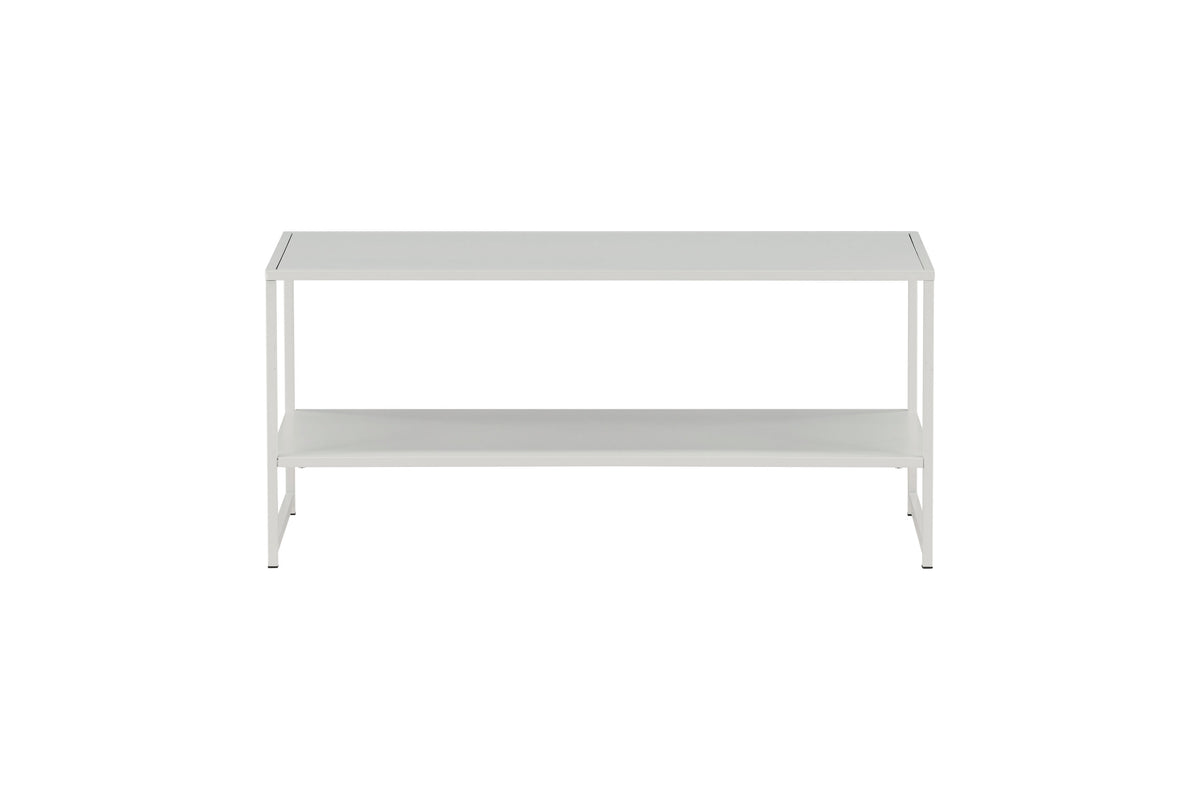 Staal sofabord - 102 × 43 cm - hvid - billede 1
