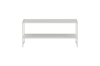 Staal sofabord - 102 × 43 cm - hvid - billede 1