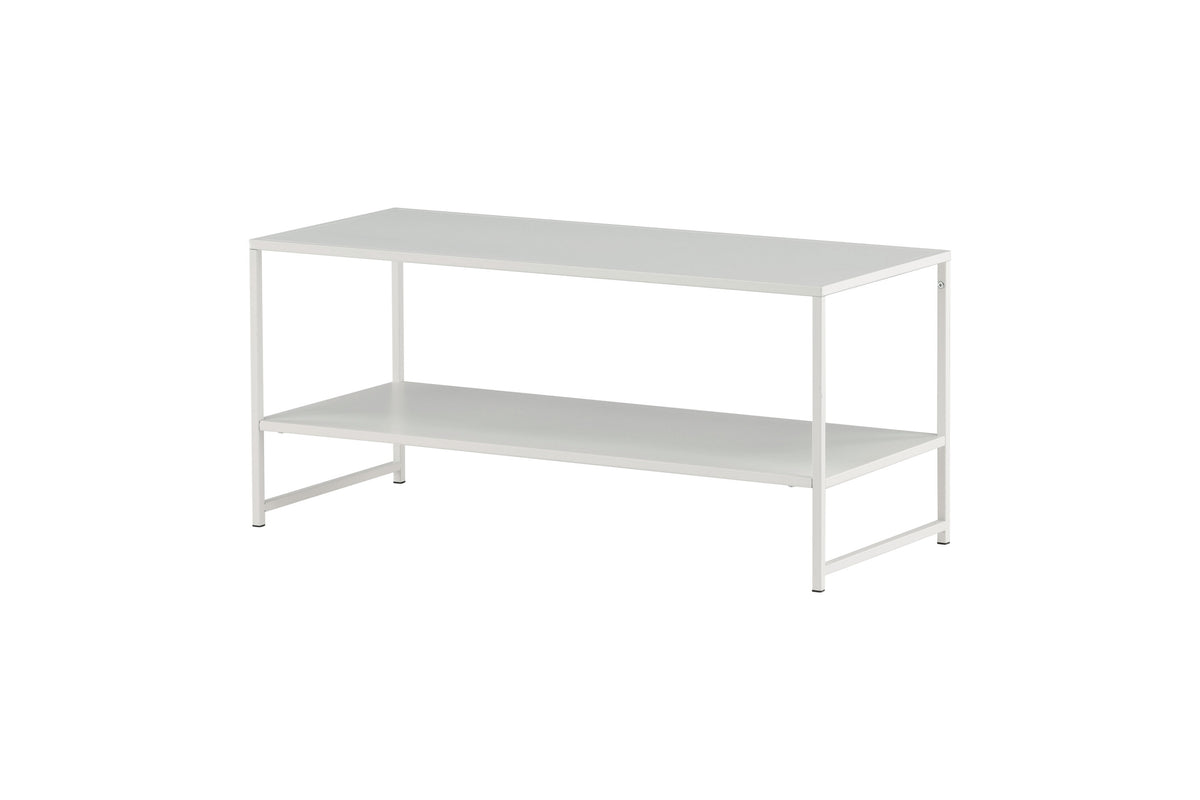 Staal sofabord - 102 × 43 cm - hvid - billede 2