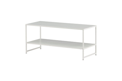 Staal sofabord - 102 × 43 cm - hvid - billede 2