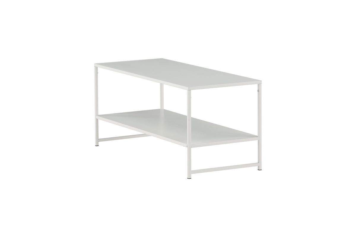 Staal sofabord - 102 × 43 cm - hvid - billede 3