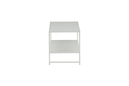 Staal sofabord - 102 × 43 cm - hvid - billede 4