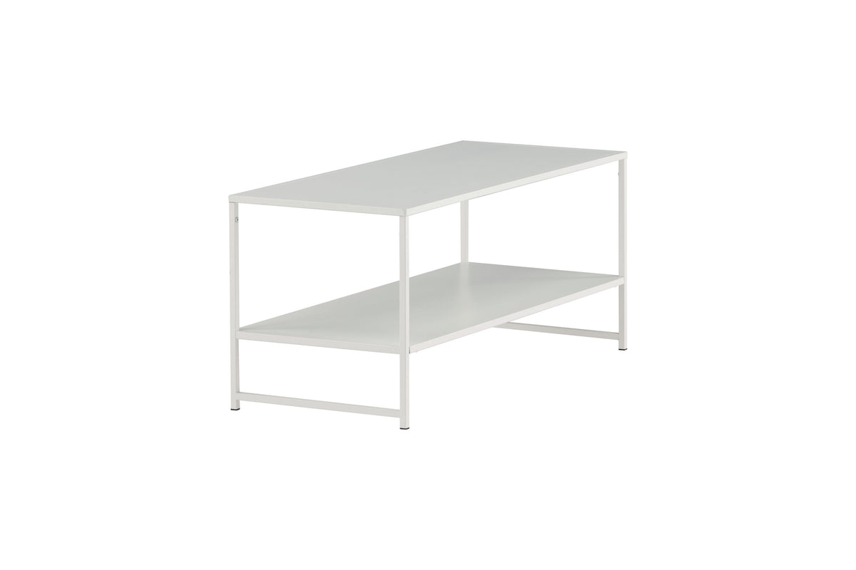 Staal sofabord - 102 × 43 cm - hvid - billede 5