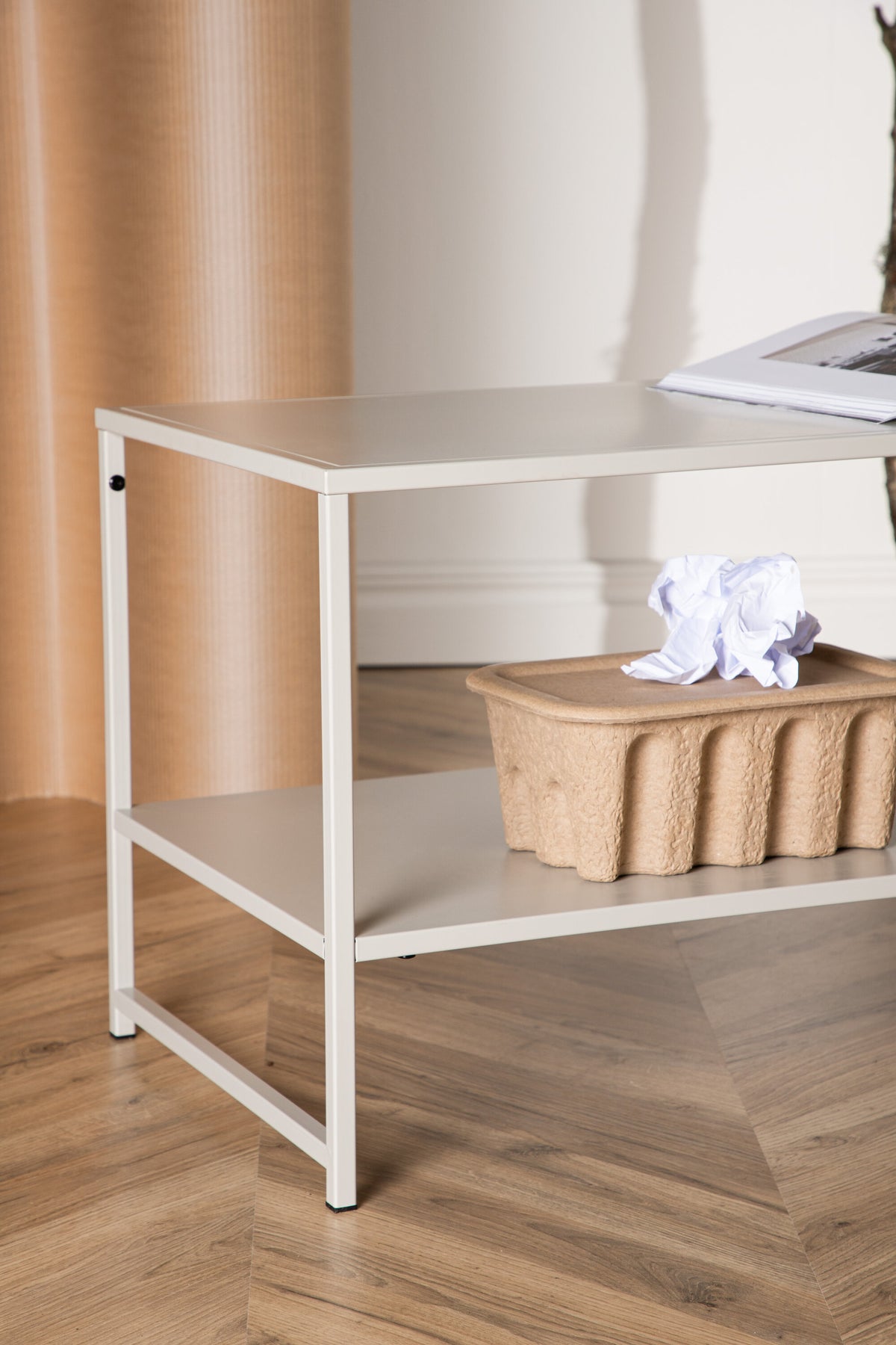 Staal sidebord - 102 × 43 cm - beige - billede 17