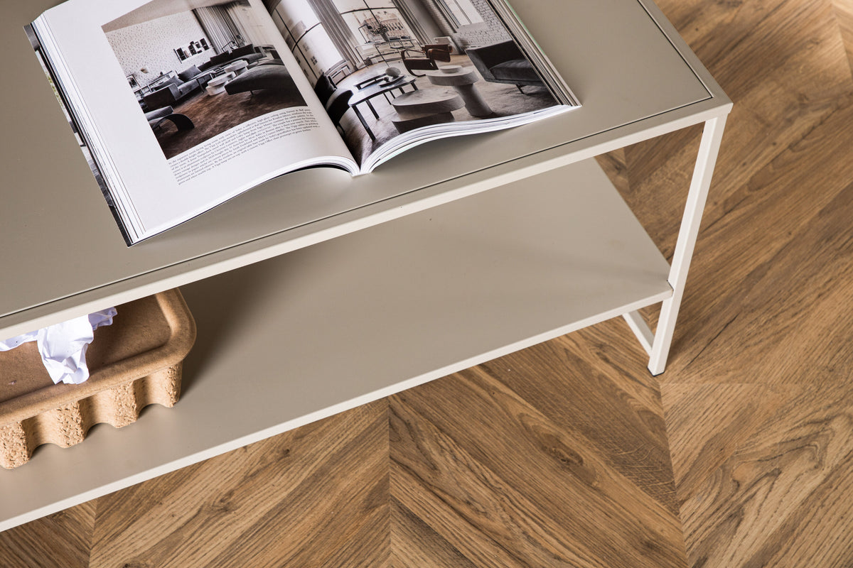 Staal sidebord - 102 × 43 cm - beige - billede 15