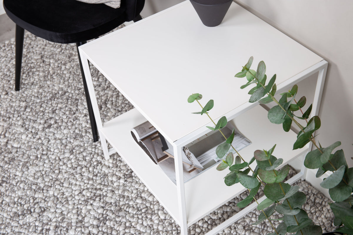 Staal sengebord - 50 × 50 cm - hvid - billede 14
