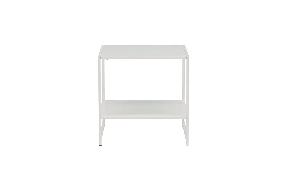 Staal sengebord - 50 × 50 cm - hvid - billede 1