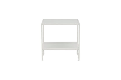 Staal sengebord - 50 × 50 cm - hvid - billede 1