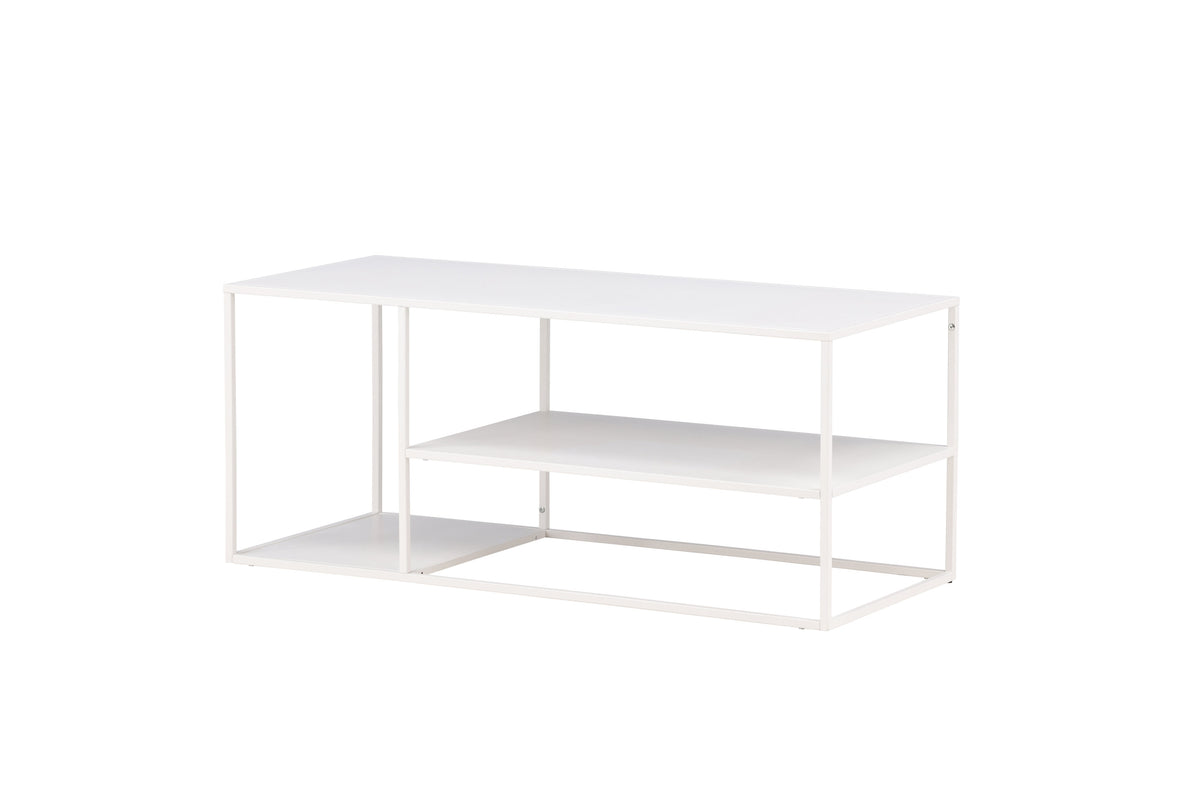 Staal sofabord - 120 × 50 cm - hvid - billede 2