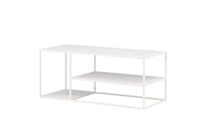 Staal sofabord - 120 × 50 cm - hvid - billede 2