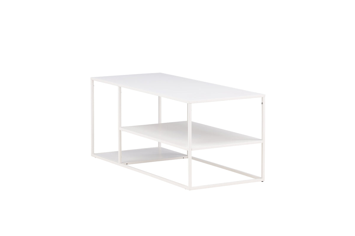 Staal sofabord - 120 × 50 cm - hvid - billede 3
