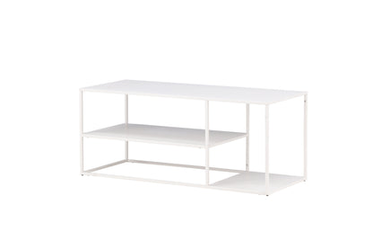 Staal sofabord - 120 × 50 cm - hvid - billede 8