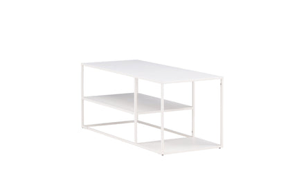 Staal sofabord - 120 × 50 cm - hvid - billede 9
