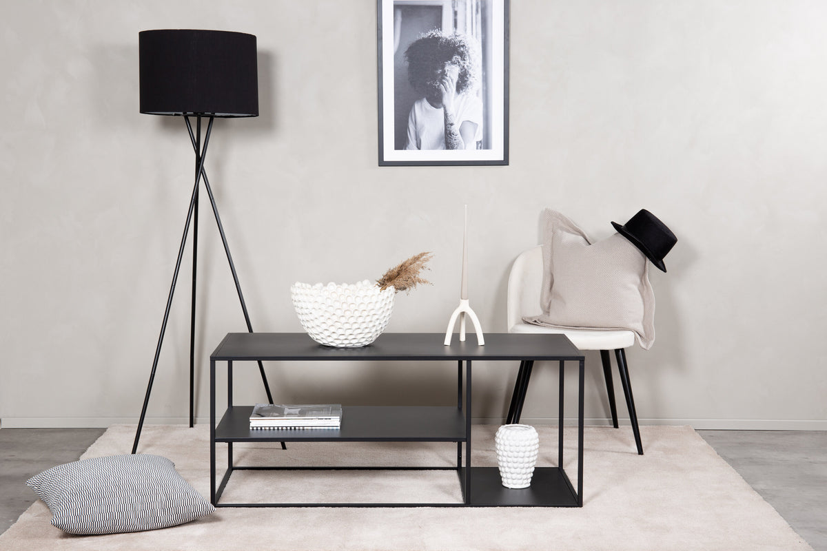 Staal sofabord - 120 × 50 cm - sort - billede 4