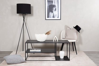 Staal sofabord - 120 × 50 cm - sort - billede 4