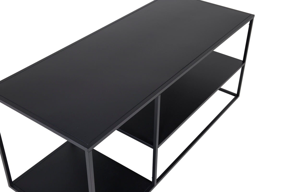 Staal sofabord - 120 × 50 cm - sort - billede 3