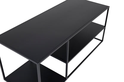 Staal sofabord - 120 × 50 cm - sort - billede 3