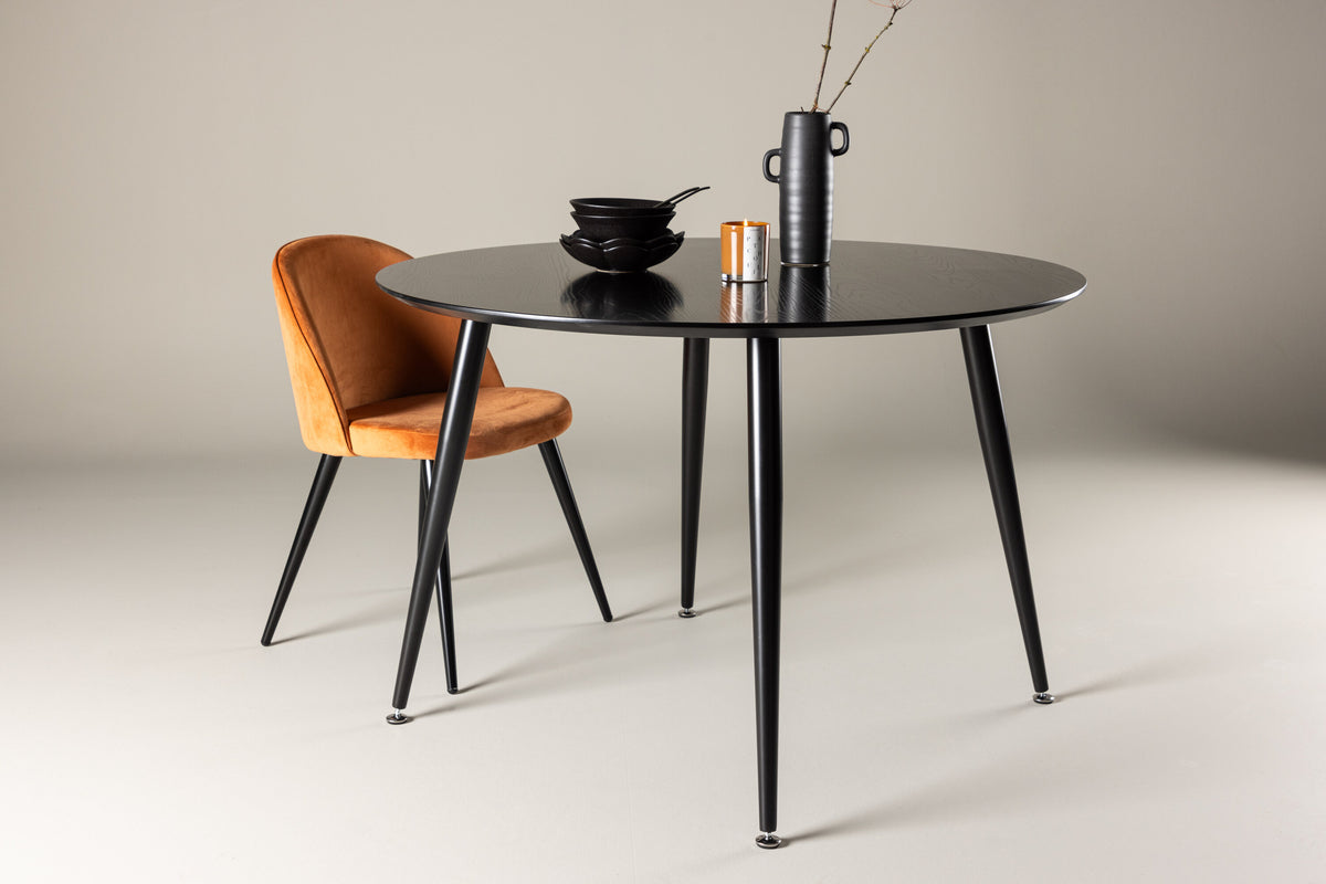 Dipp rundt spisebord - Ø115 cm - sort - billede 25