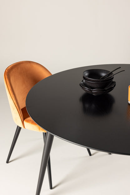 Dipp rundt spisebord - Ø115 cm - sort - billede 30