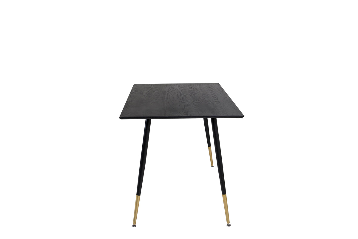 Dipp spisebord - 120 × 85 cm - sort, guld - billede 1