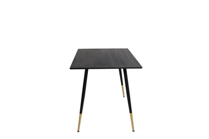 Dipp spisebord - 120 × 85 cm - sort, guld - billede 1
