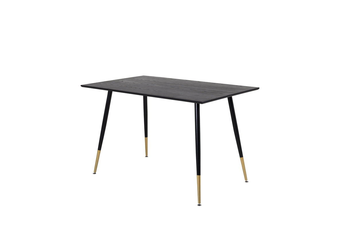 Dipp spisebord - 120 × 85 cm - sort, guld - billede 2