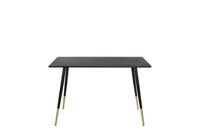 Dipp spisebord - 120 × 85 cm - sort, guld - billede 3