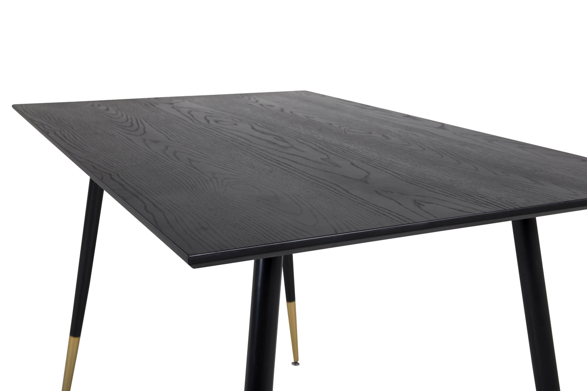 Dipp spisebord - 120 × 85 cm - sort, guld - billede 4