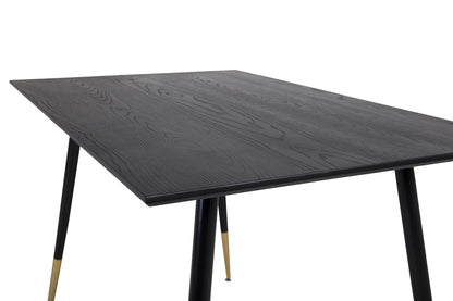 Dipp spisebord - 120 × 85 cm - sort, guld - billede 4