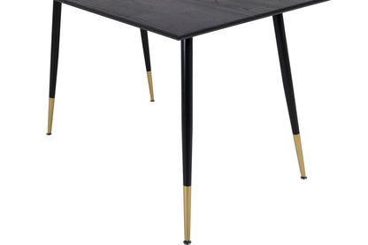 Dipp spisebord - 120 × 85 cm - sort, guld - billede 5