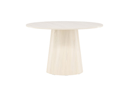 Lanzo rundt spisebord - Ø120 cm - hvidpigmenteret - billede 3