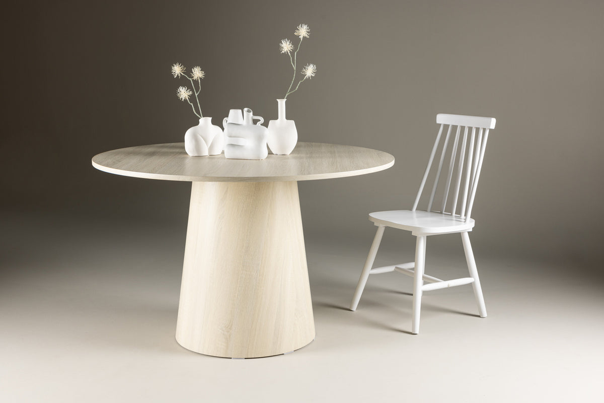 Lanzo rundt spisebord - Ø120 cm - hvidpigmenteret - billede 13