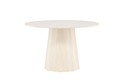 Lanzo rundt spisebord - Ø120 cm - hvidpigmenteret - billede 5