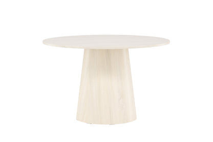 Lanzo rundt spisebord - Ø120 cm - hvidpigmenteret - billede 6