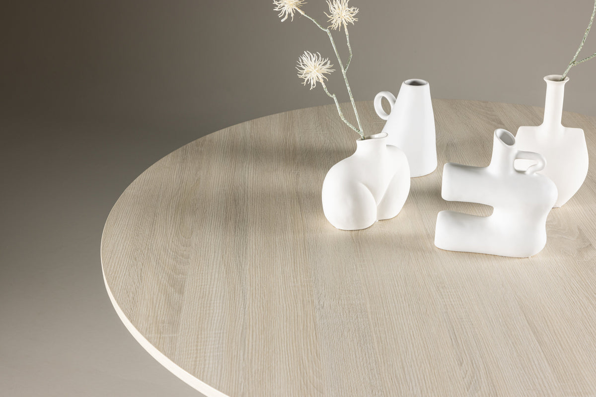 Lanzo rundt spisebord - Ø120 cm - hvidpigmenteret - billede 14