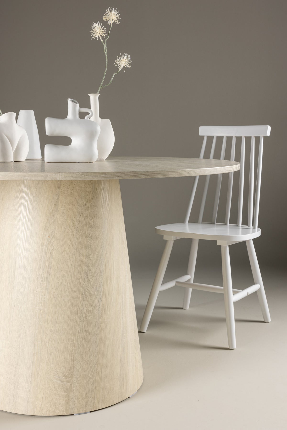 Lanzo rundt spisebord - Ø120 cm - hvidpigmenteret - billede 18