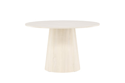 Lanzo rundt spisebord - Ø120 cm - hvidpigmenteret - billede 8