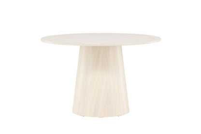 Lanzo rundt spisebord - Ø120 cm - hvidpigmenteret - billede 11